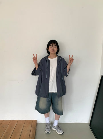 Hamund Washing Denim Bermuda Pants